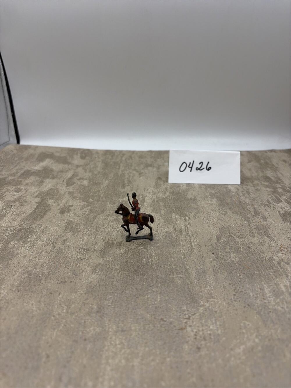 Vintage Barclay Manoil Cast Metal Toy Soldier On Horseback
